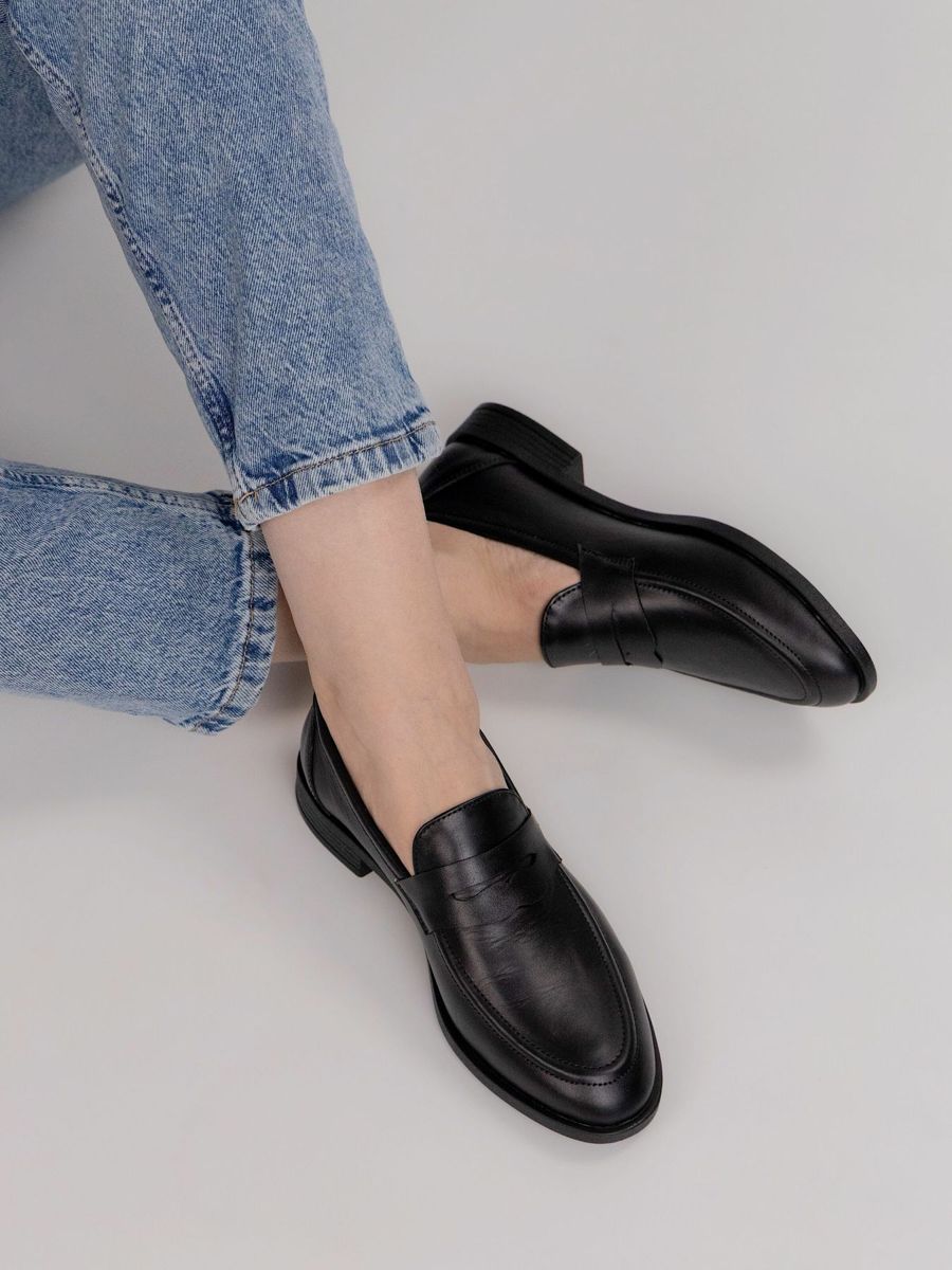 Лофери чорні шкіряні Chic, фото 4