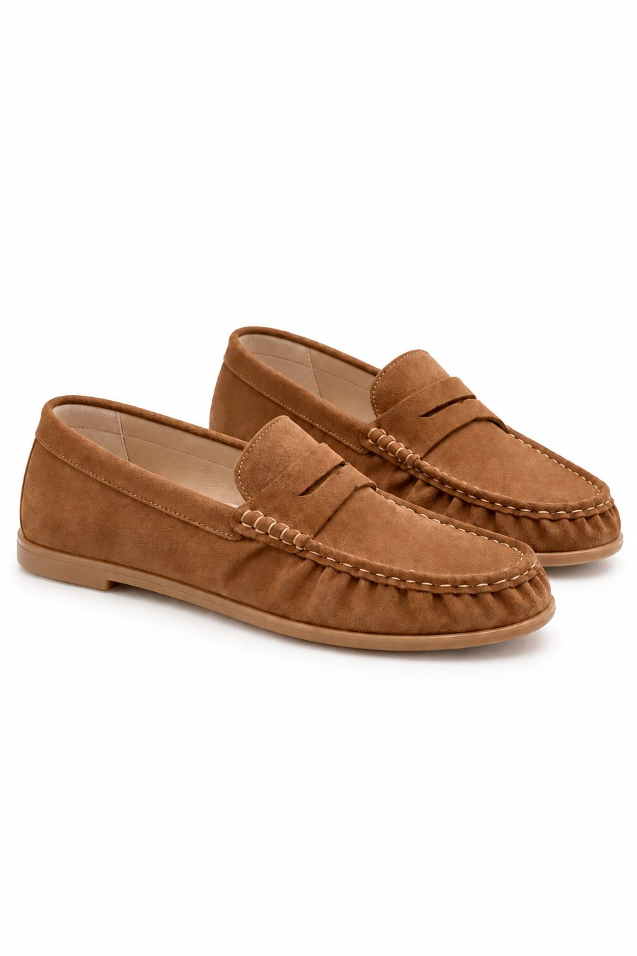 Мокасини горіхові з натуральної замші Comfort Soft