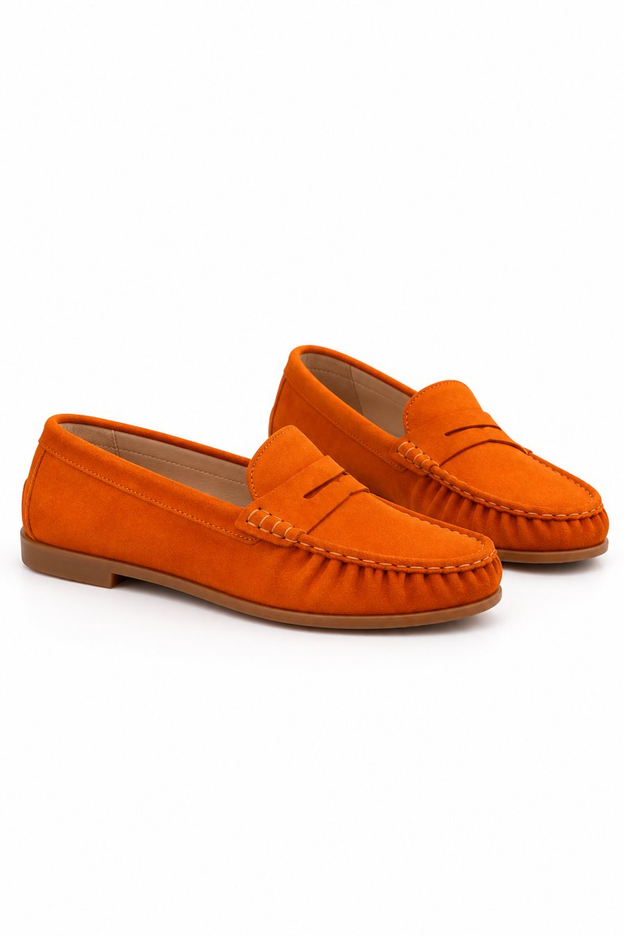 Мокасини помаранчеві з натуральної замші Comfort Soft